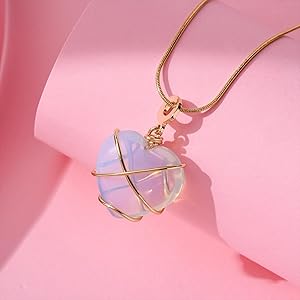 アクセサリー momentel jewelry love necklace Amazon.com: KOFISNI Heart O-ring Slip Chain Necklace for